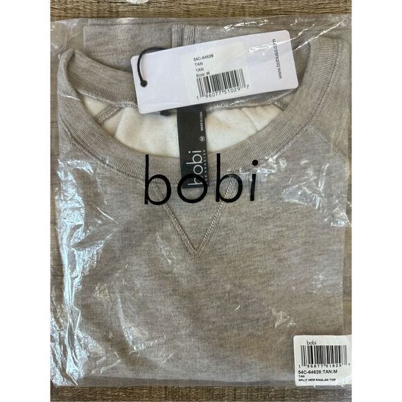 Revolve Bobi Los Angeles Split Hem Regan Top in Tan Size M - Picture 2 of 4